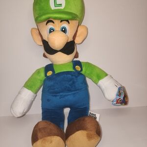 World of Nintendo Super Mario Bros Jumbo 22" Inch Luigi Plush Figure !!!